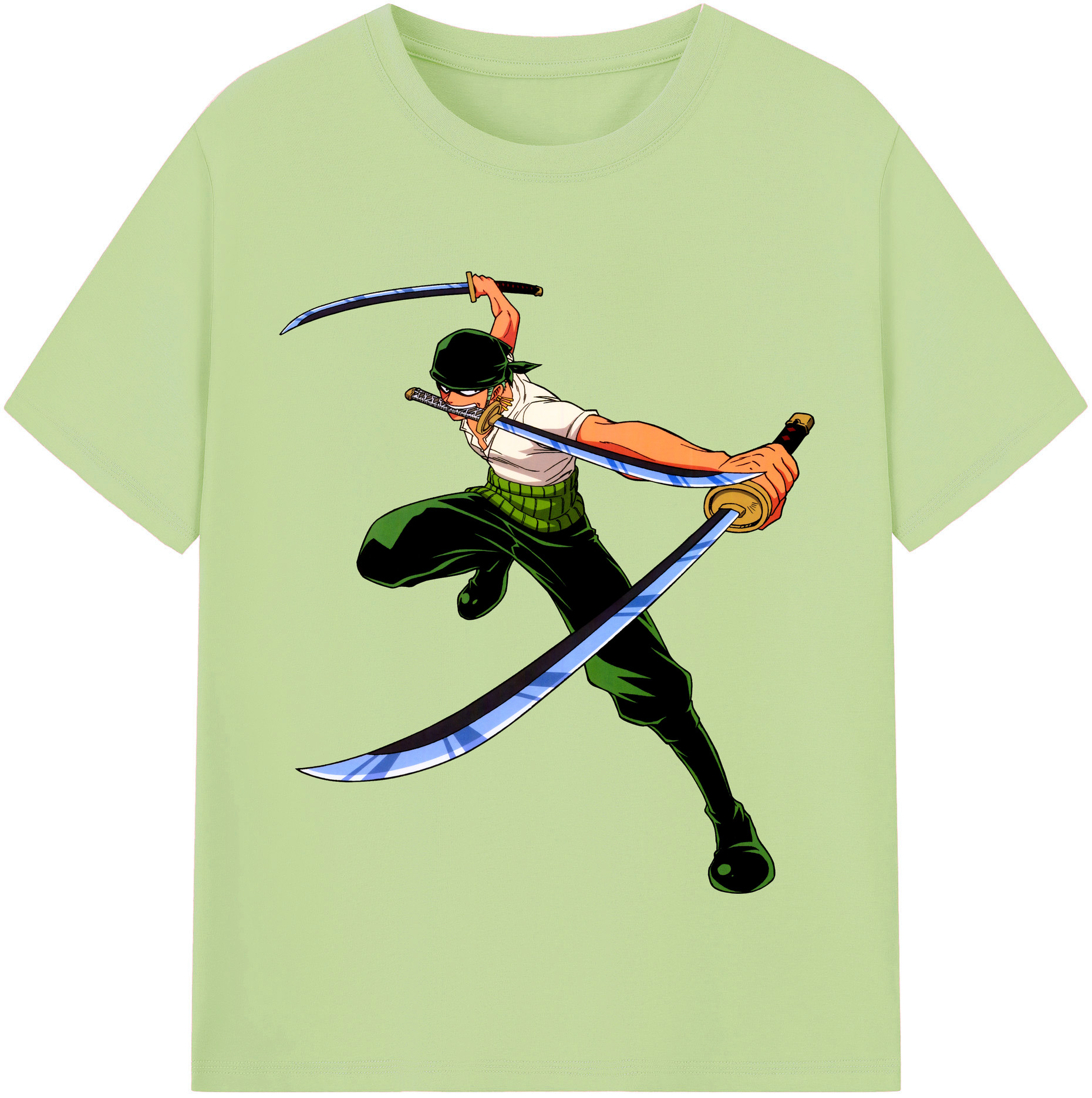 ワンピース ロロノア・ゾロ ONE PIECE Roronoa Zoro 綿100％半袖Tシャツ（フロントプリント）